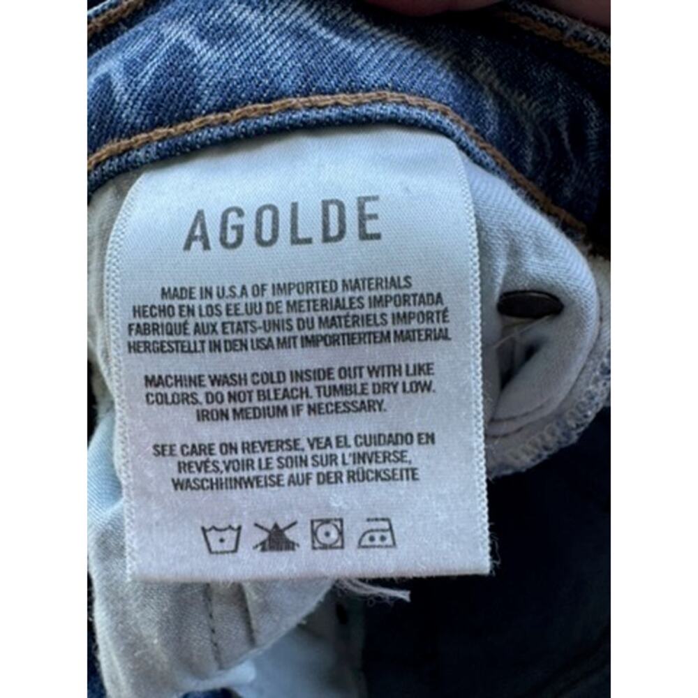 AGOLDE Toni Mid Rise Straight Jeans Women's Size 27 Organic Cotton Made in USA - Picture 5 of 6